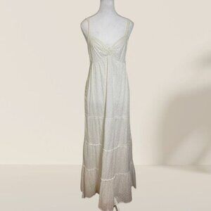 Michael Kors White Eyelet Maxi Dress - Size L